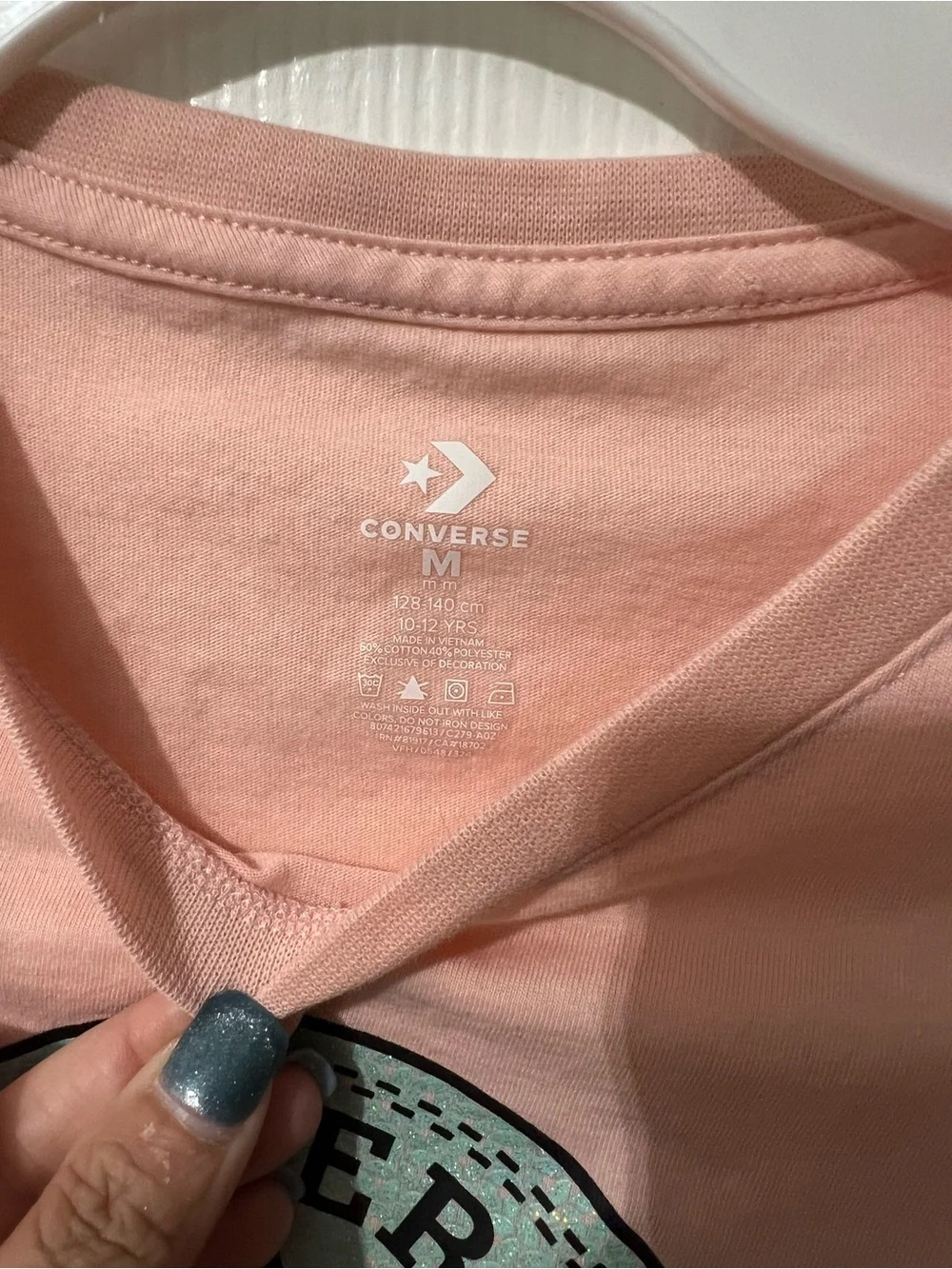 Converse Pink Graphic Tee with Mint Accent